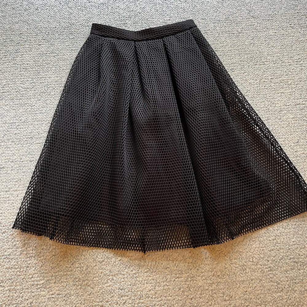 Forever 21 mesh pleated A line skirt